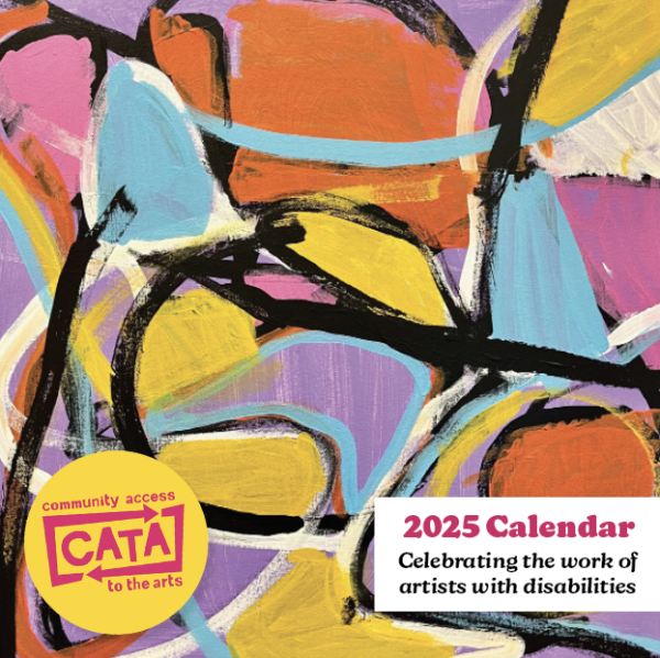 Cover of the CATA 2025 Wall Calendar with an abstract painting